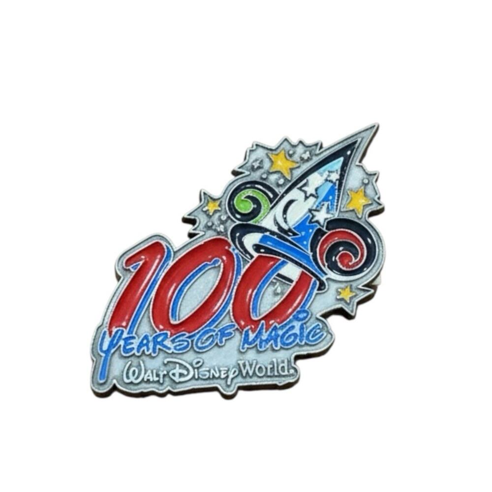 Walt Disney World 100 Years Of Magic Metal Refrigerator Magnet Sorcerer Hat Icon